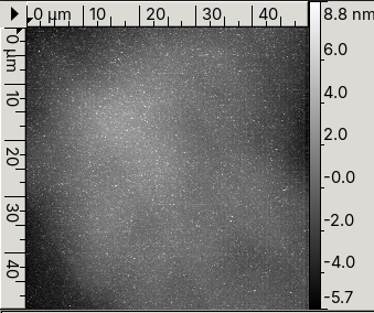 AFM profile of DLC surface