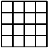 Schematic diagram of the target grid resolution standard showing 100 µm × 100 µm cell geometry